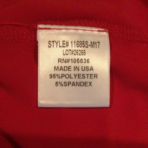 So comfortable! Red Slinky Brand flare sleeve top, size medium. - Picture 3 of 4